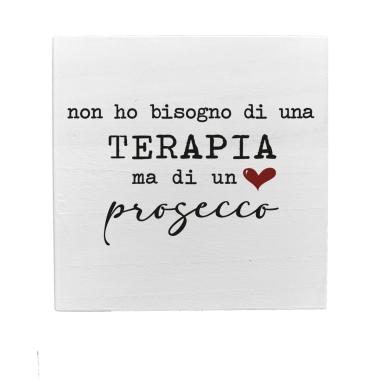 Targa Legno Dedica Prosecco cm.19,5 |D359