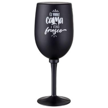 Set Accessori Vino Calice Nero con Scritta cm. |Montemaggi_672