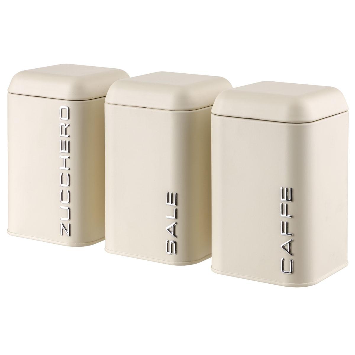 Barattoli Set 3 pz. Metallo Butter con Scritta |Montemaggi_210