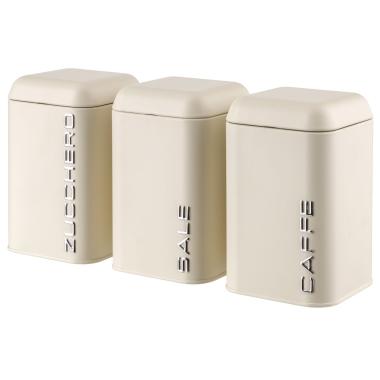 Barattoli Set 3 pz. Metallo Butter con Scritta |Montemaggi_210