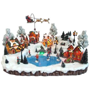 Villaggio Natalizio con Luci Suoni e Movimenti cm.51x38x32 |Mazzeo