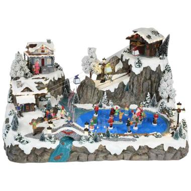 Villaggio Natalizio con Luci Suoni e Movimenti cm.67x560x37 |Mazzeo