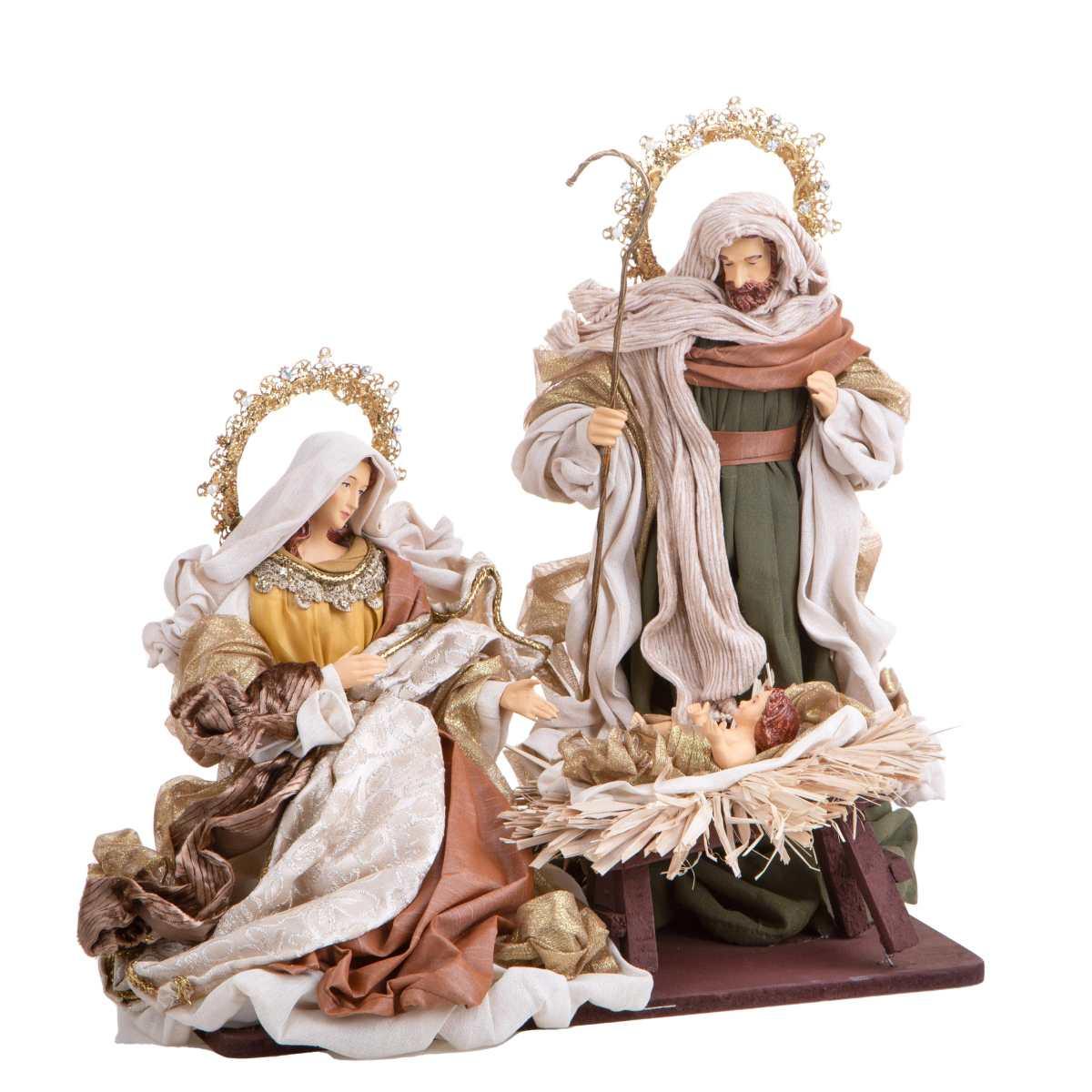 NativitÃ  cm.36 con Abiti Tessuto con Base Set pz.3 |Bianchi Dino_622