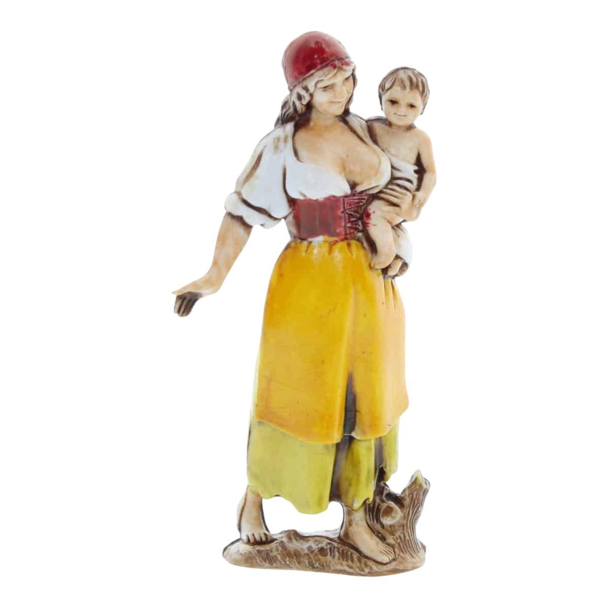 Statua cm.8 Donna Oste e Pescivendolo Set pz.3 |Moranduzzo