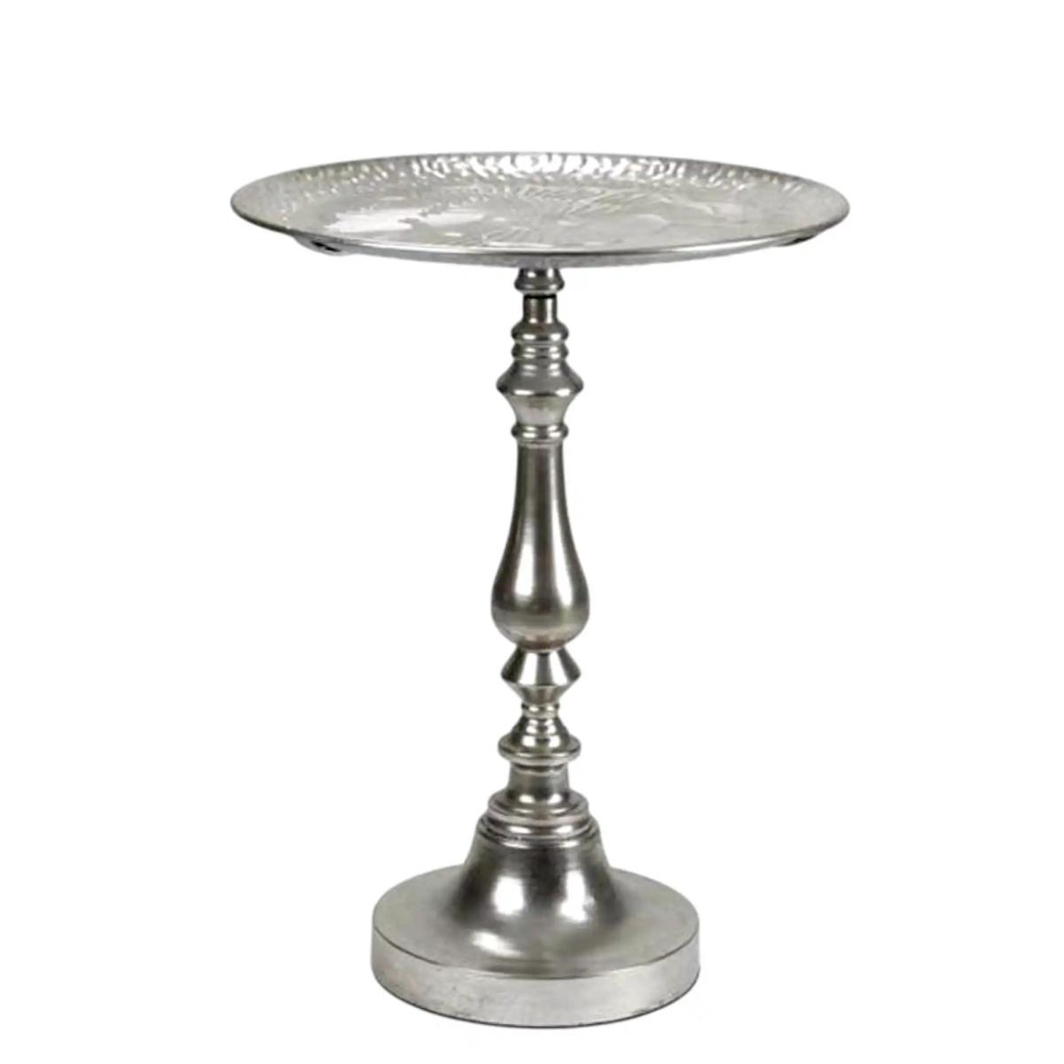 Tavolino Layla Metallo Argento Fade cm.Ã˜42x66 |Fade_