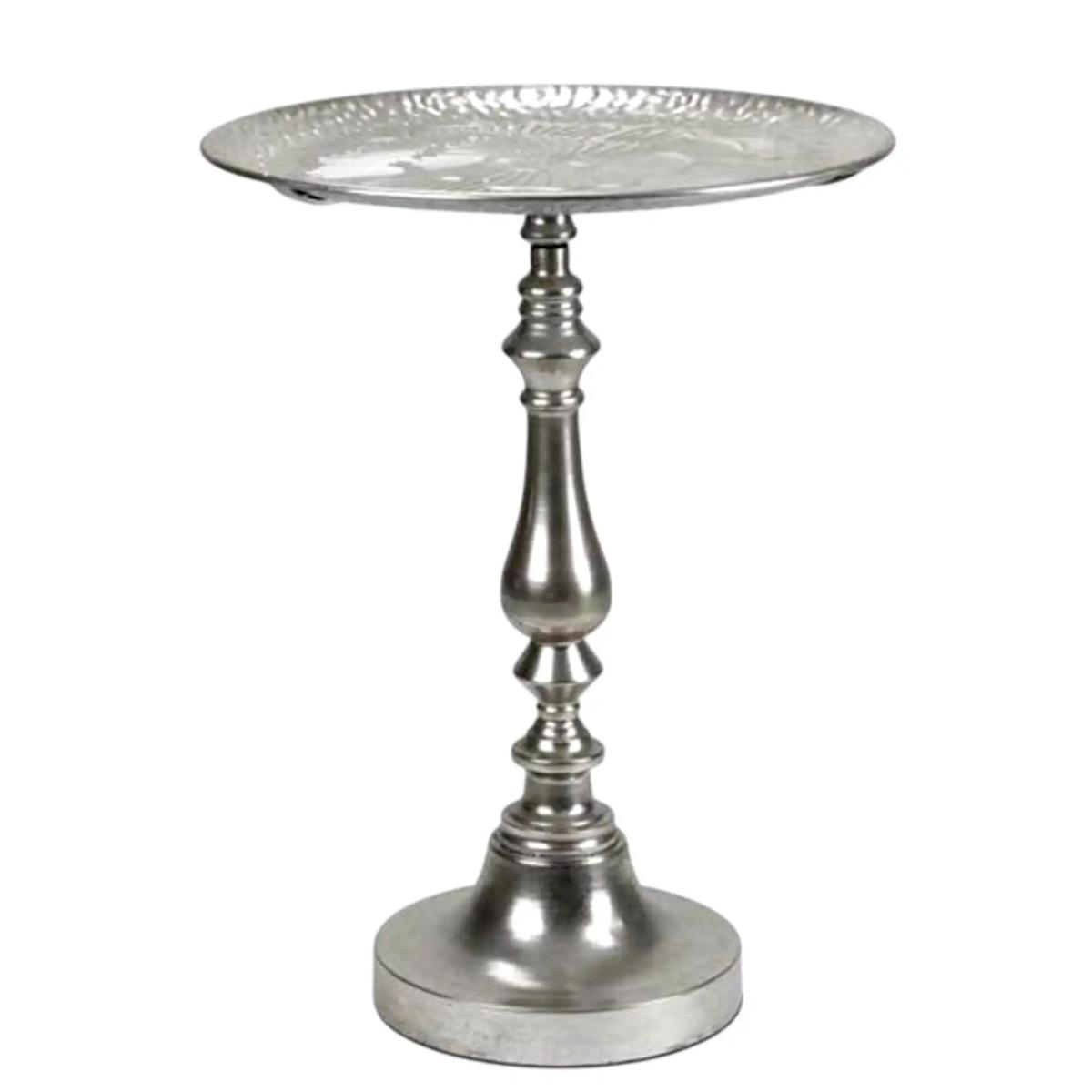 Tavolino Layla Metallo Argento Fade cm.Ã˜55x73 |Fade_