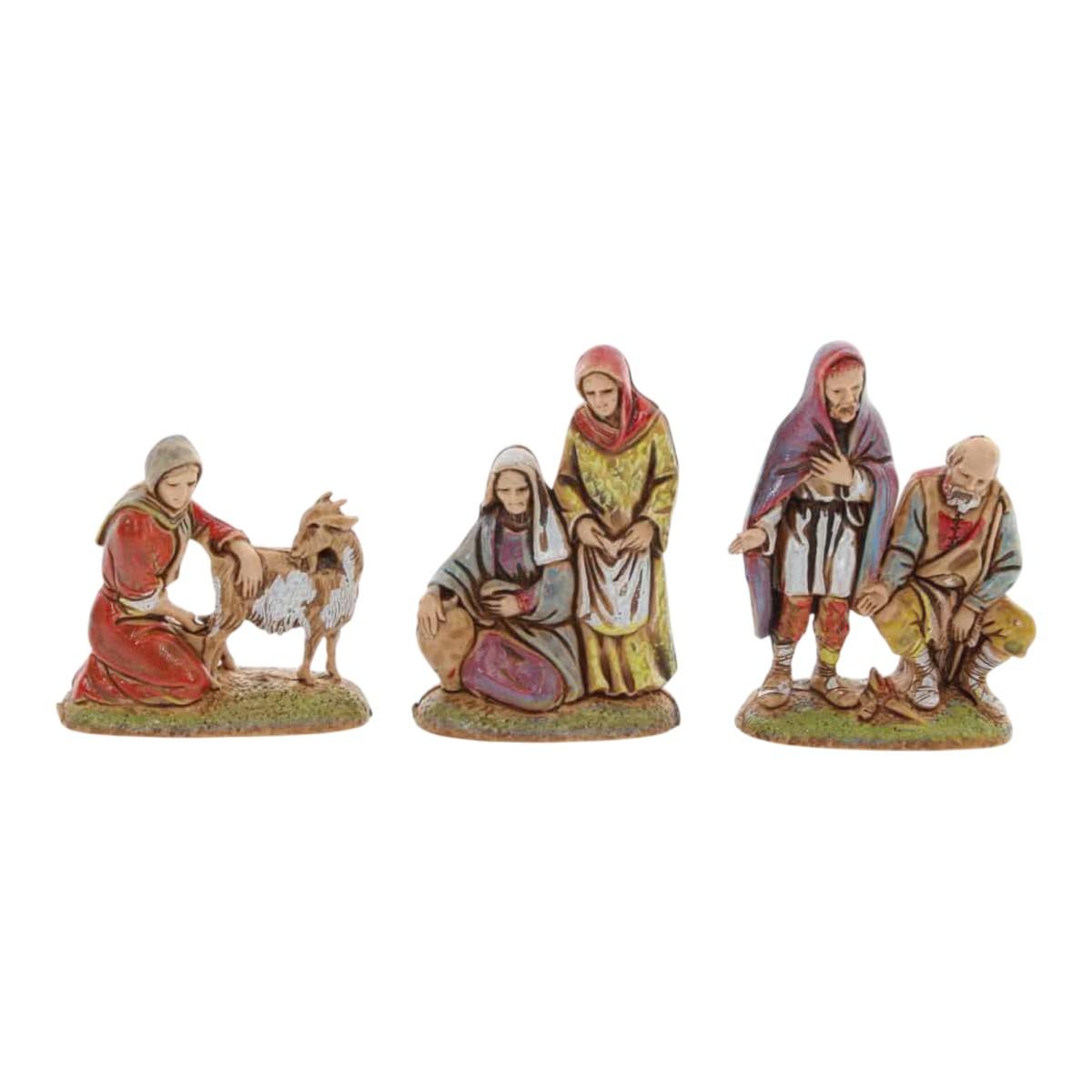 Statua cm.6 Pastori Sogetti Assortiti Set pz.9 |Moranduzzo