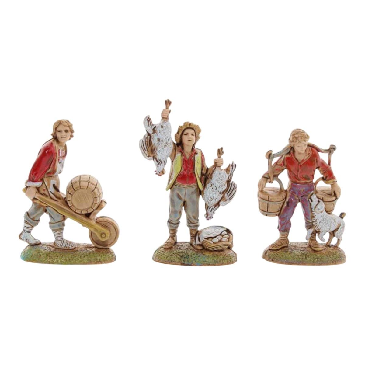 Statua cm.6 Pastori Sogetti Assortiti Set pz.9 |Moranduzzo