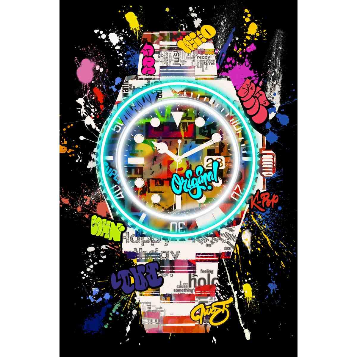 Quadro LED con Orologio cm.60x90 |Lamart