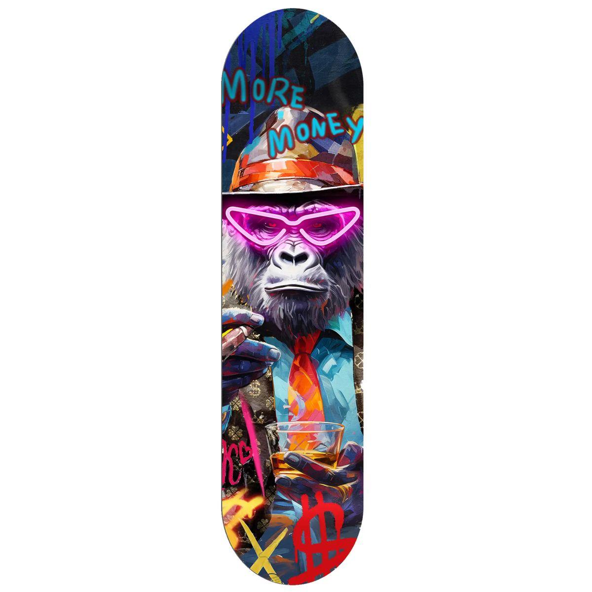 Quadro Skate con Led Monkey cm.20x80 Lamart