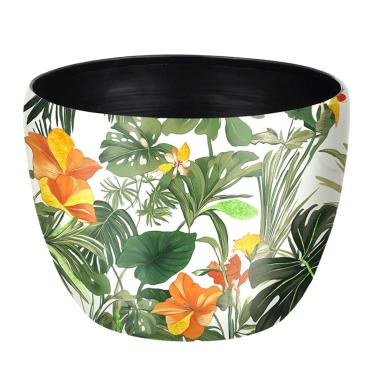 Portavaso Metallo Floreale Smaltato cm.Ã˜21x17 |Lamart