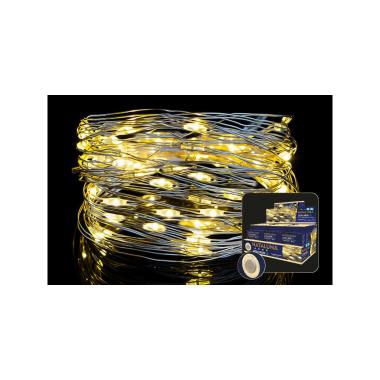 Luci Natale Esterno Batteria LED 80 Micro Bianco Caldo |Nataluna_678