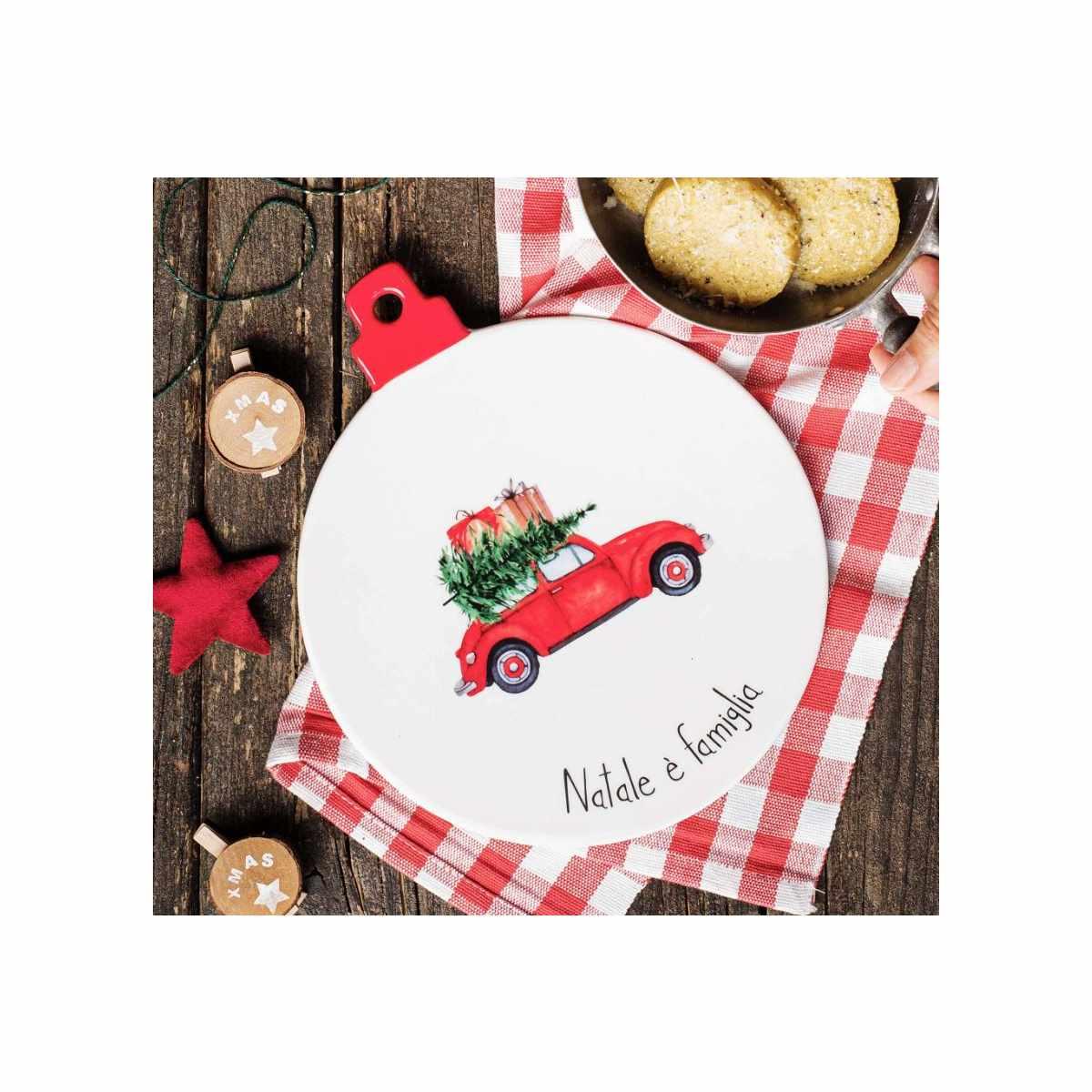 Sottopentola Tondo Ceramica Natale Ã¨ Famiglia cm.20x23,5 |Simple_889