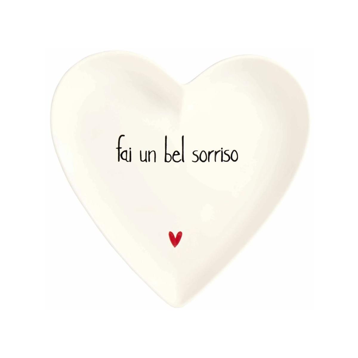 Piatto Tavola Ceramica Cuore cm.18 Simply Day Ogni Giorno Ã¨ Speciale Set pz.2 |_223