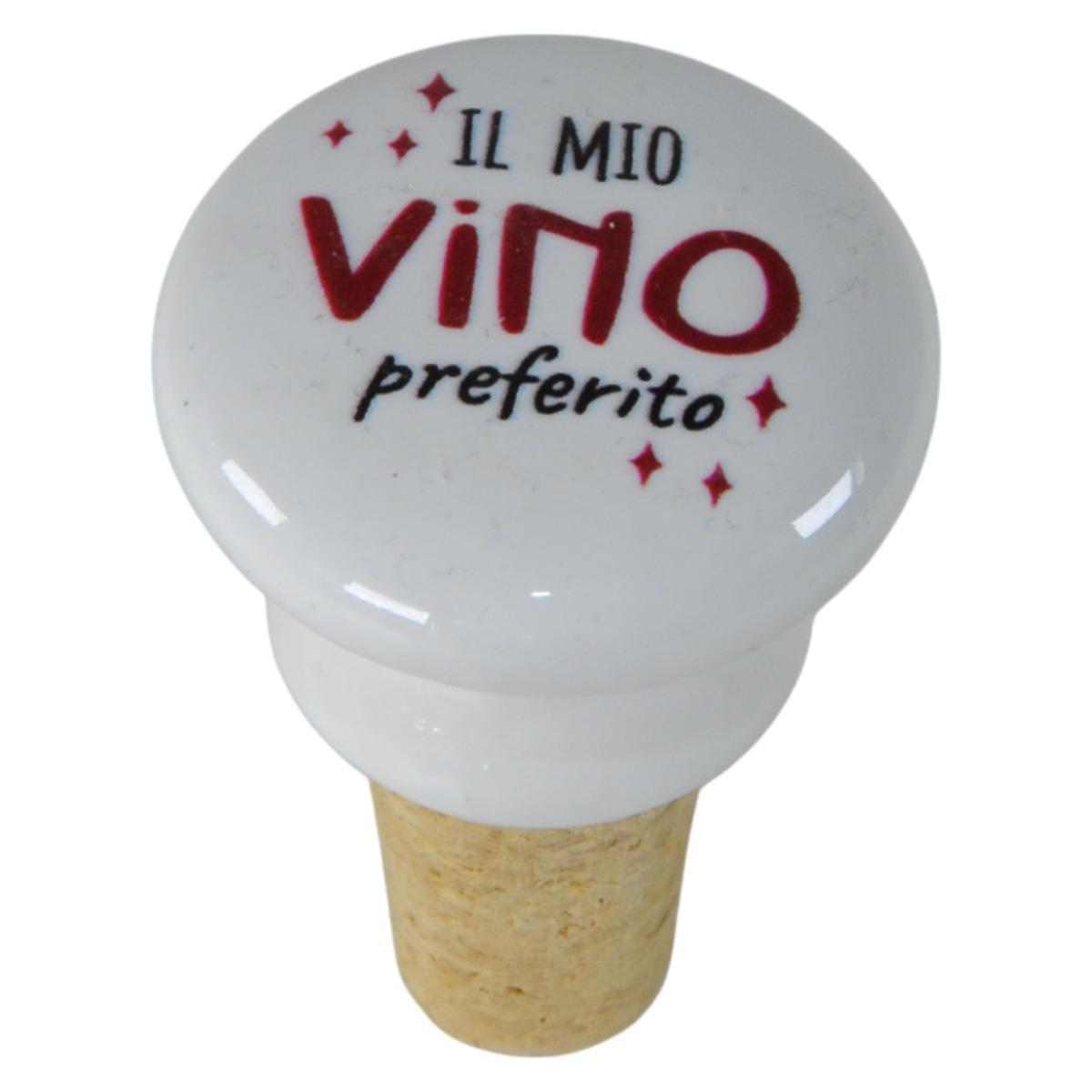 Tappo Ceramica Sughero con Scritta 6 Modelli