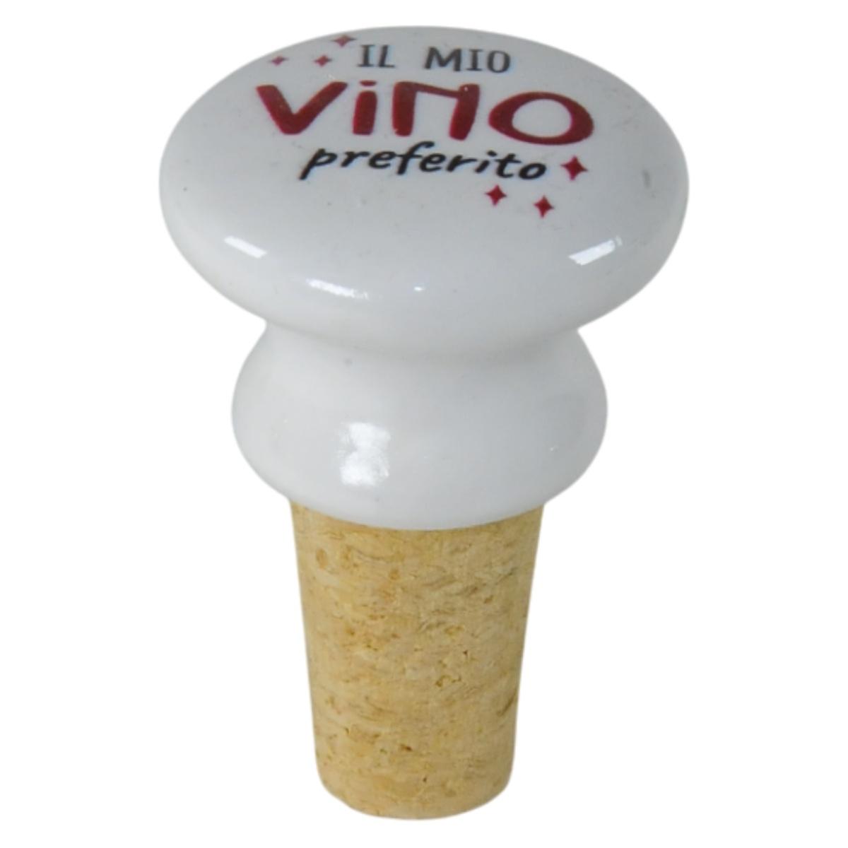 Tappo Ceramica Sughero con Scritta 6 Modelli