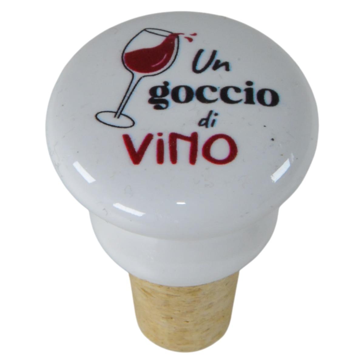 Tappo Ceramica Sughero con Scritta 6 Modelli