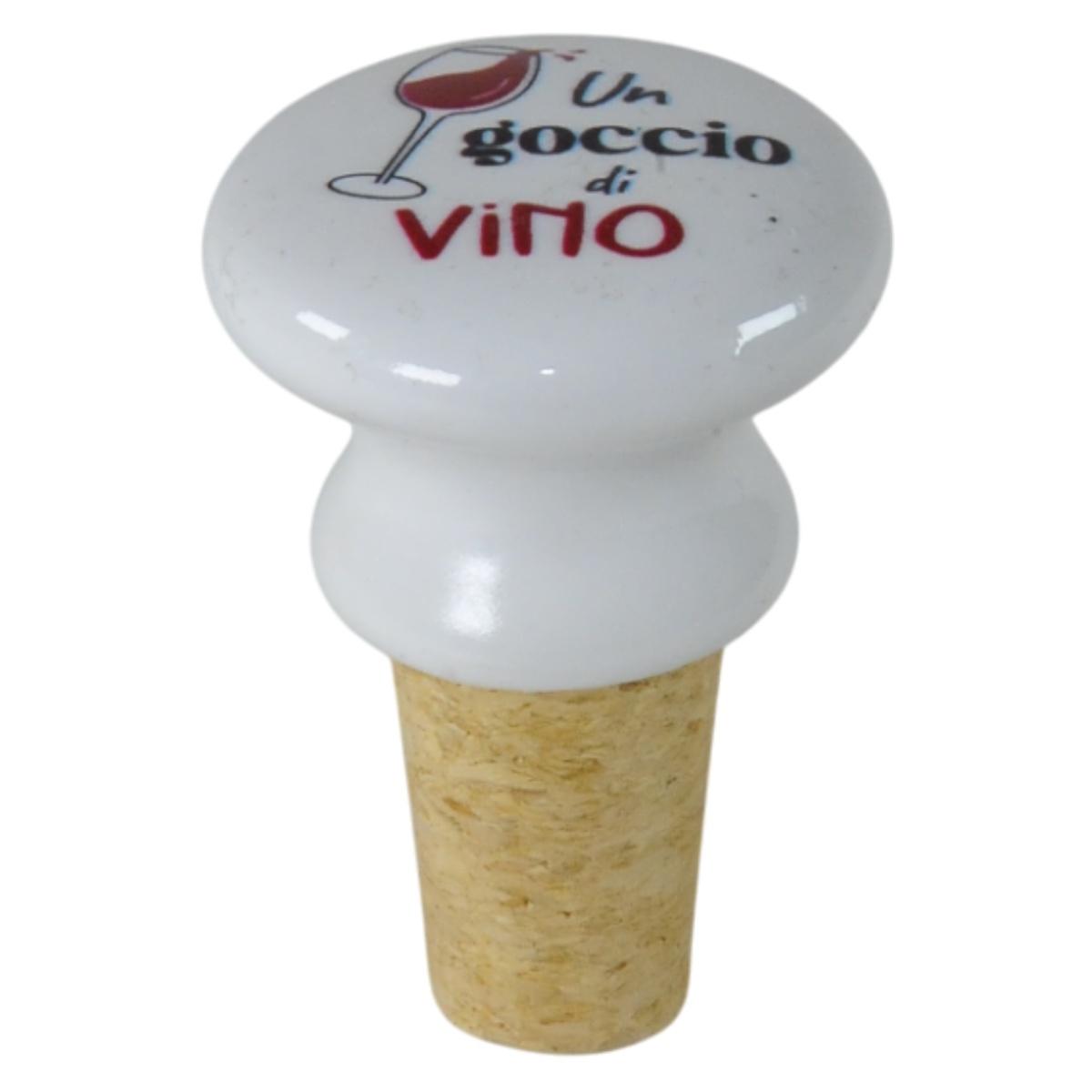 Tappo Ceramica Sughero con Scritta 6 Modelli