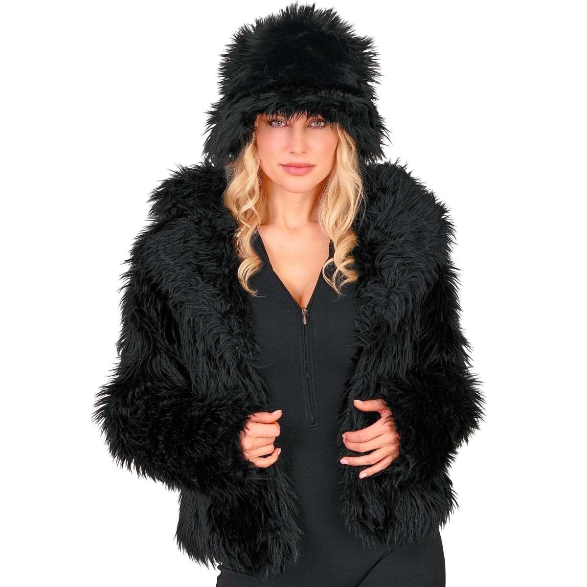 Giacca Disco Pelosa Nera |Donna_TN_09923