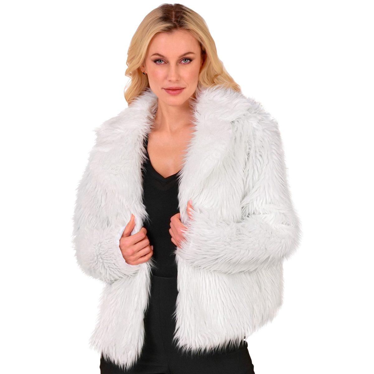 Giacca Disco Pelosa Bianca |Donna_TN_09919