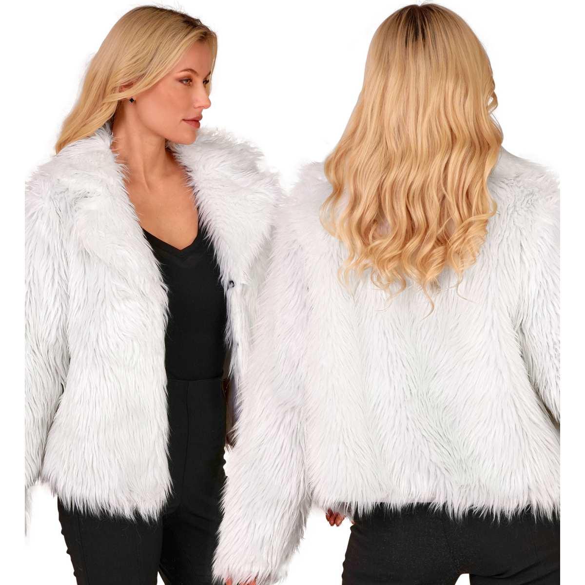 Giacca Disco Pelosa Bianca |Donna_TN_09919