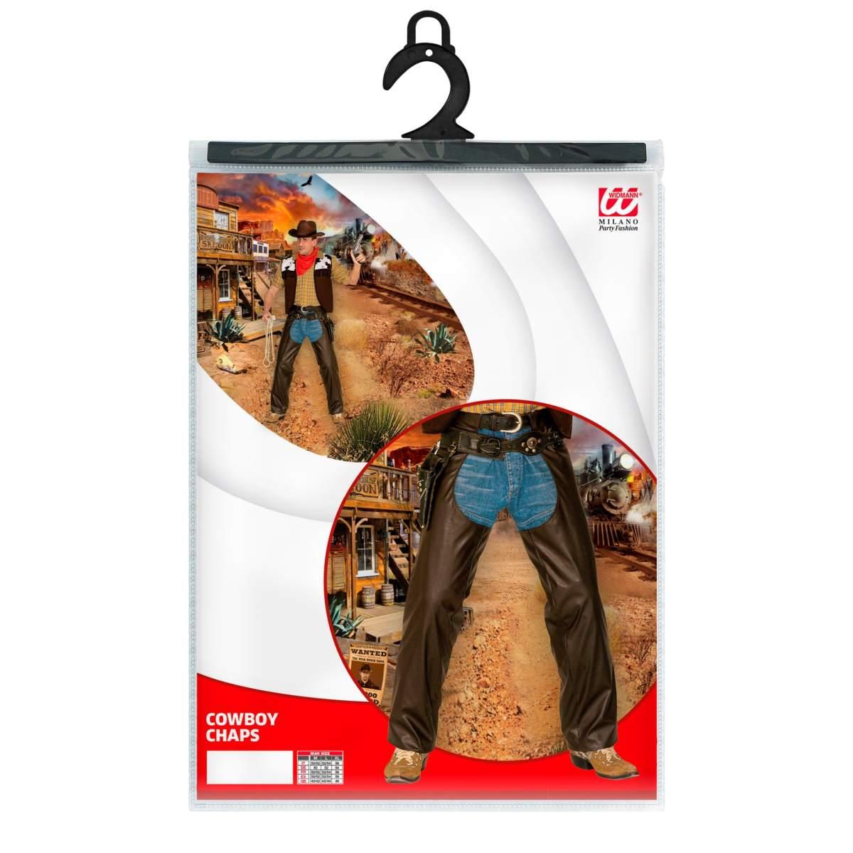 Pantaloni Chaps Cowboy Similpelle Marroni |Uomo_D1_02131