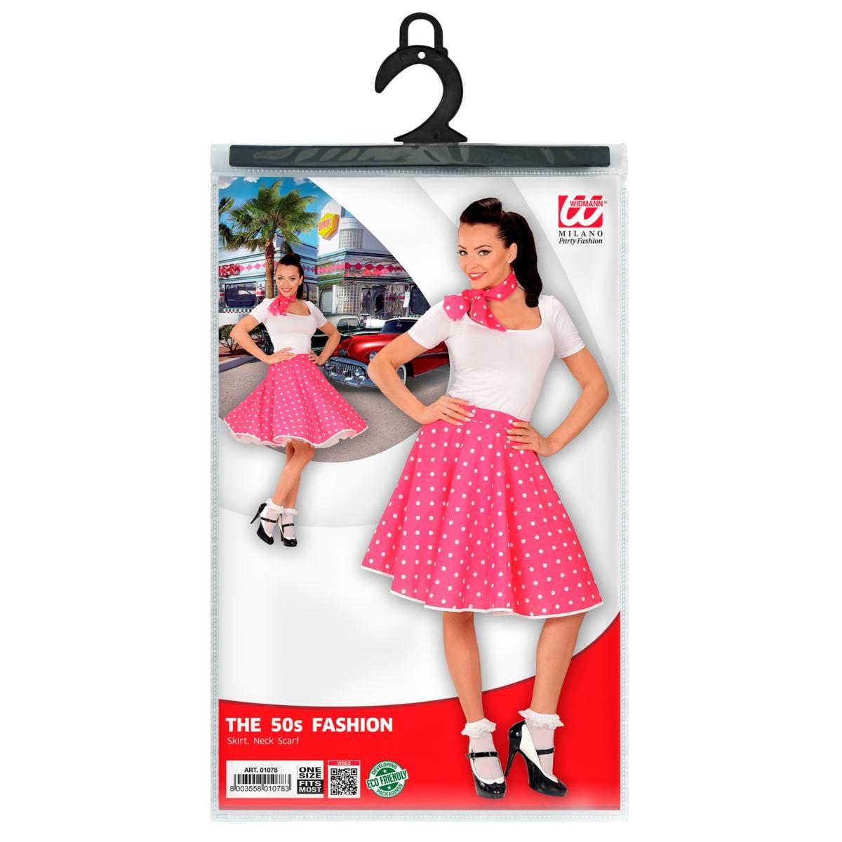 Gonna Pin Up Anni '50/'60 Rosa Pois |Donna_B2_00659