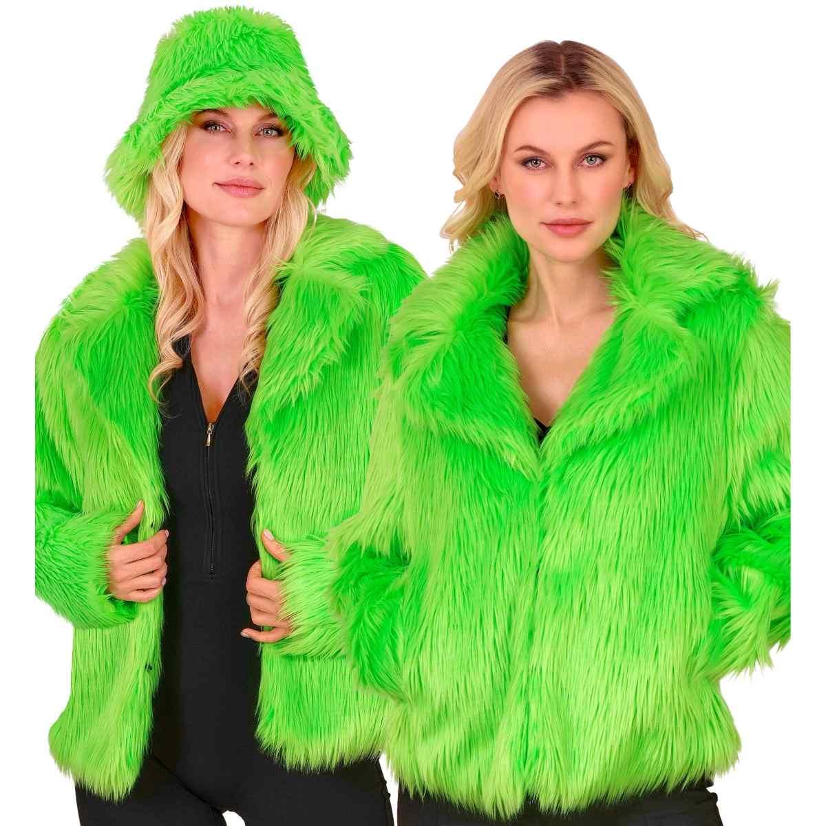 Giacca Disco Pelosa Verde Fluo |Donna_TN_09920