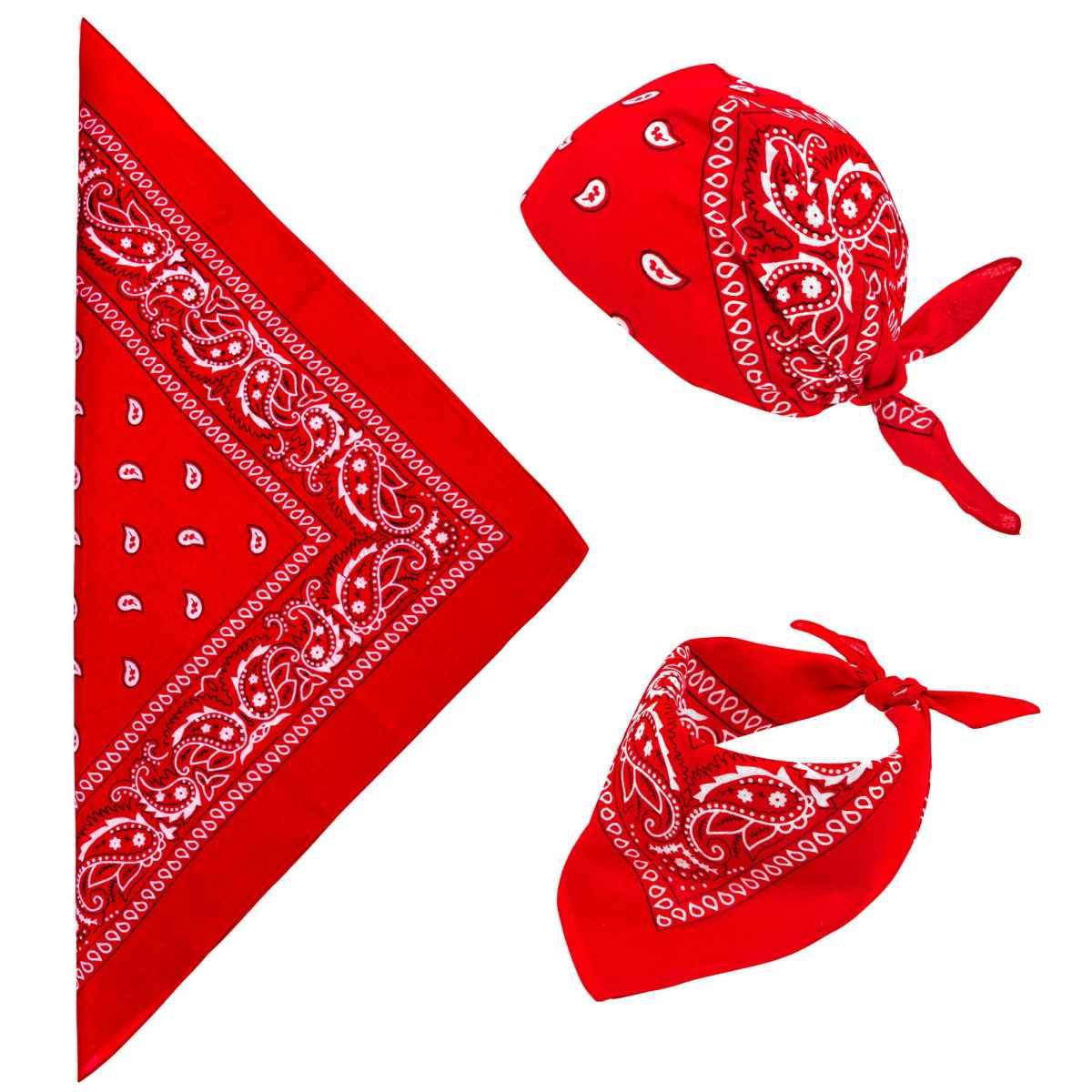 Bandana Foulard Cowboy Rossa cm.55x55 |_303