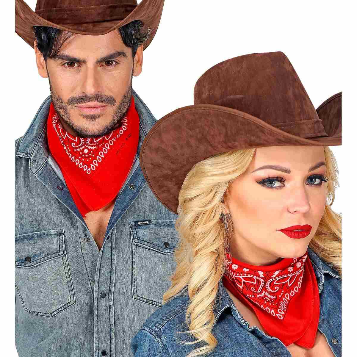 Bandana Foulard Cowboy Rossa cm.55x55 |_303