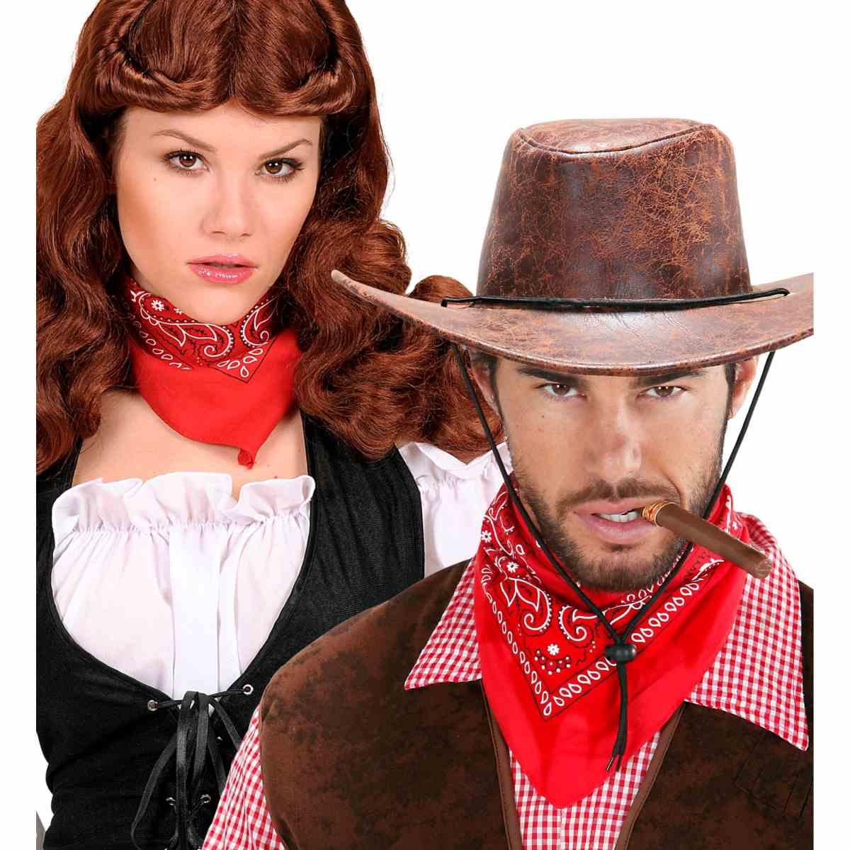 Bandana Foulard Cowboy Rossa cm.55x55 |_303