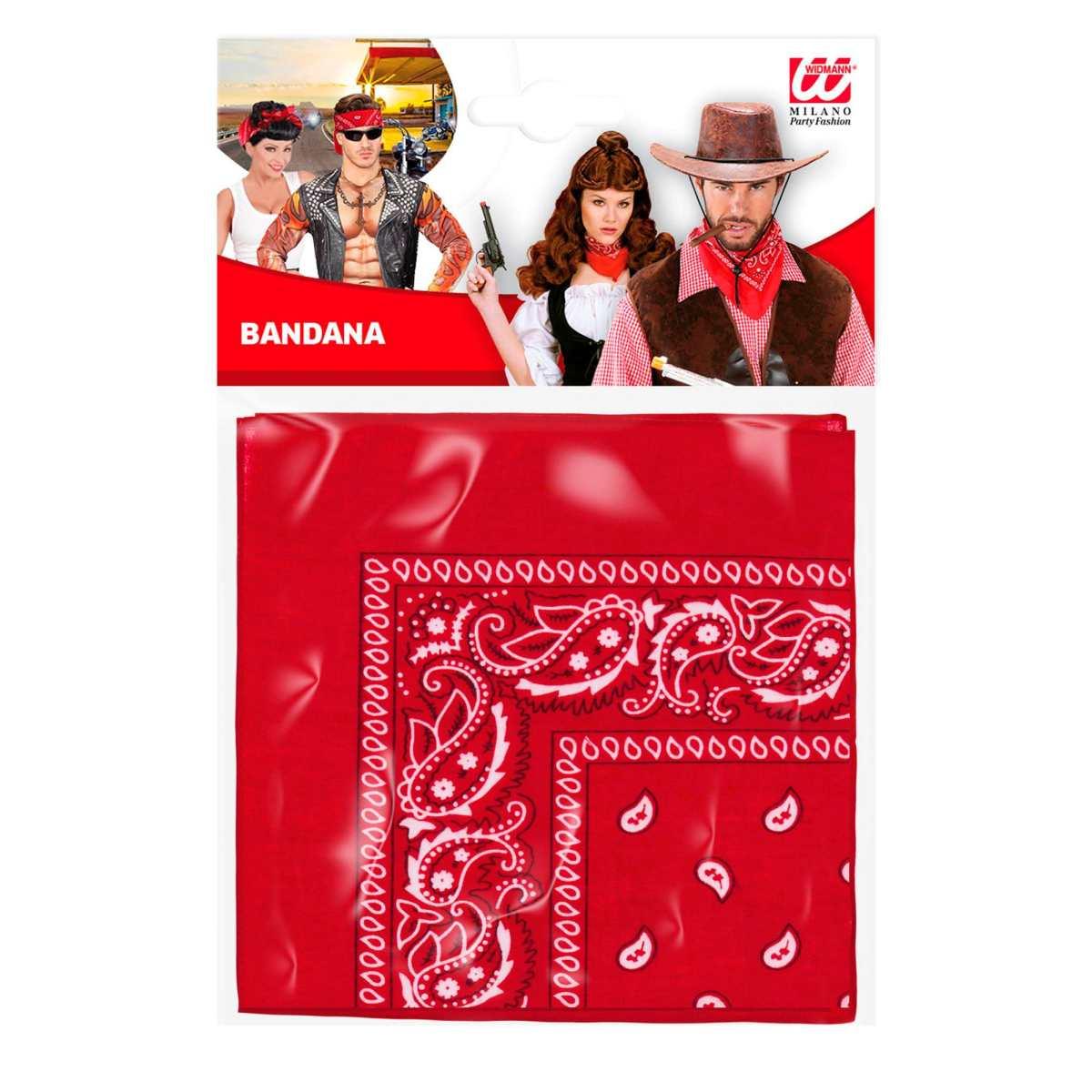 Bandana Foulard Cowboy Rossa cm.55x55 |_303