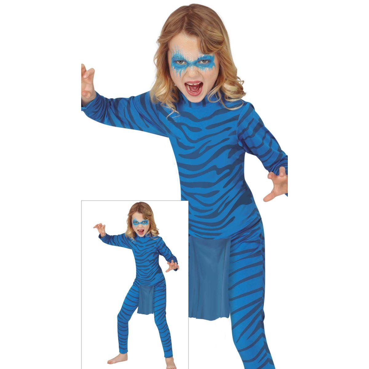 Costume Avatar Felino Blu |Bambina _TD_04592