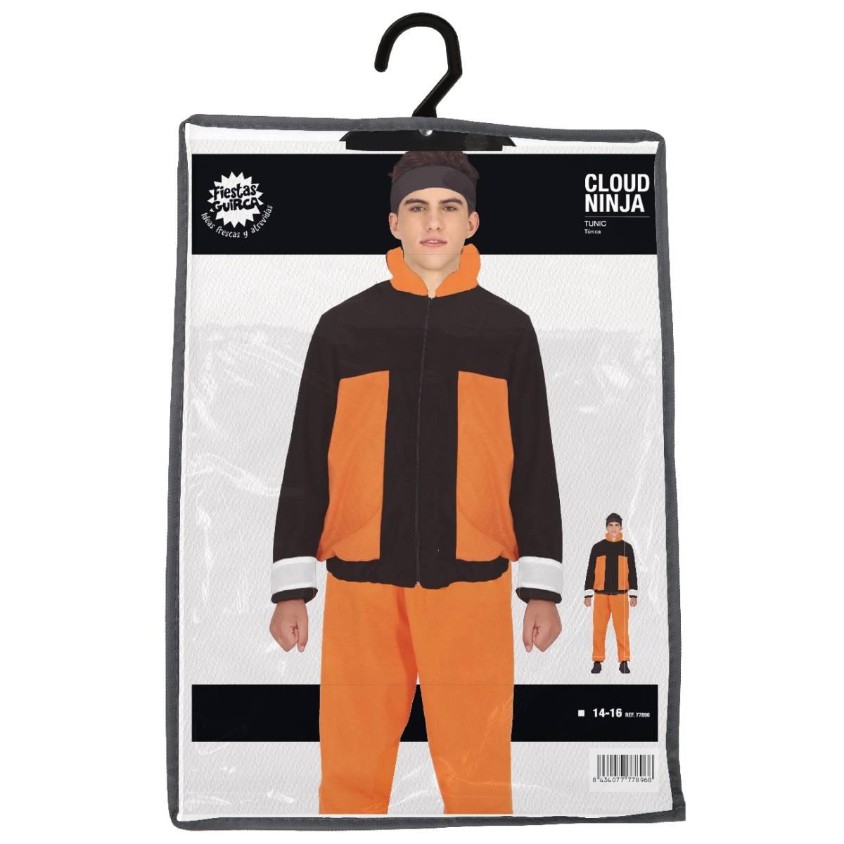 Costume Lottatore Karate Ninja Arancione Nero |Bambino B4_01022