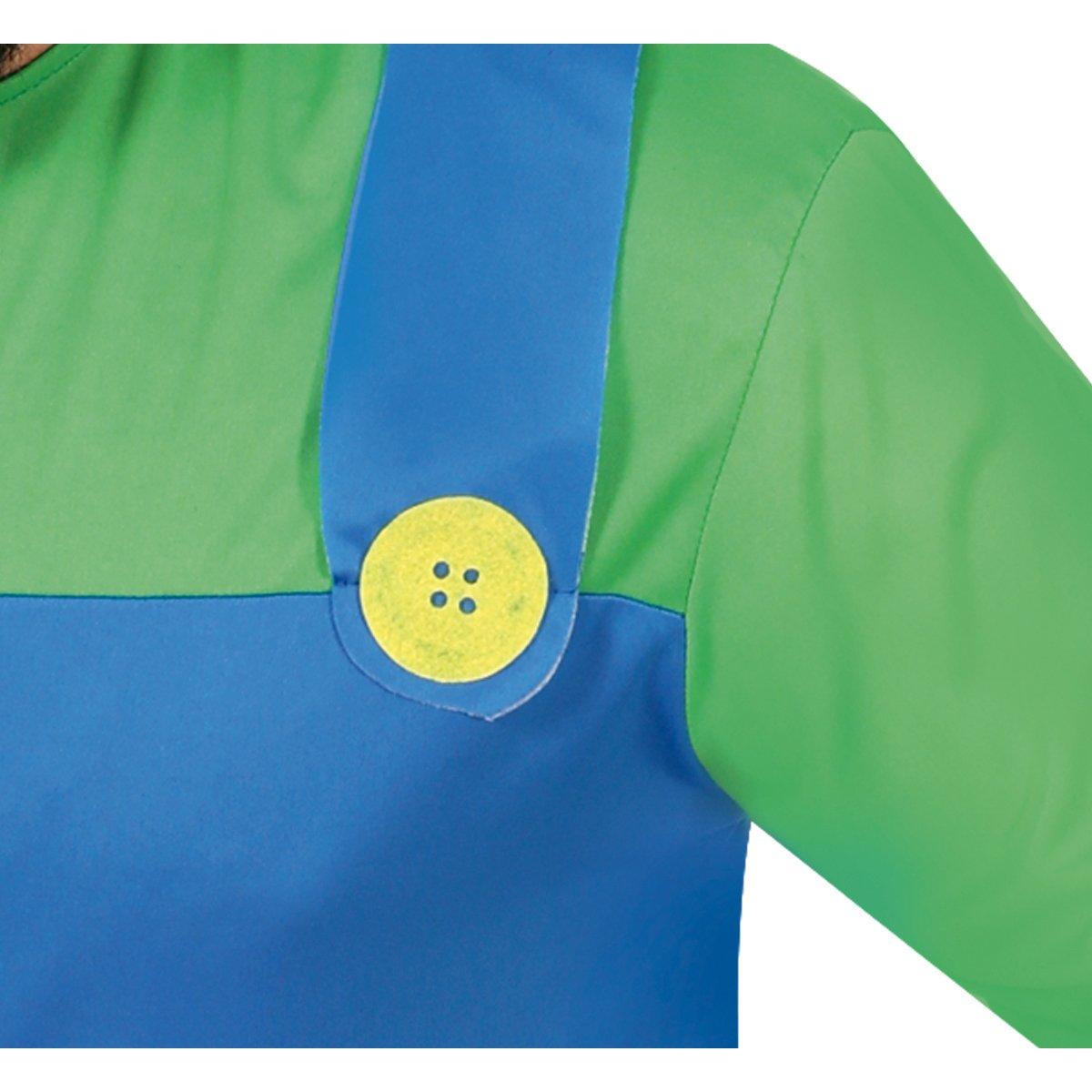 Costume Tuta Idraulico Blu Verde Luigi Salopette |Uomo_C4_01867