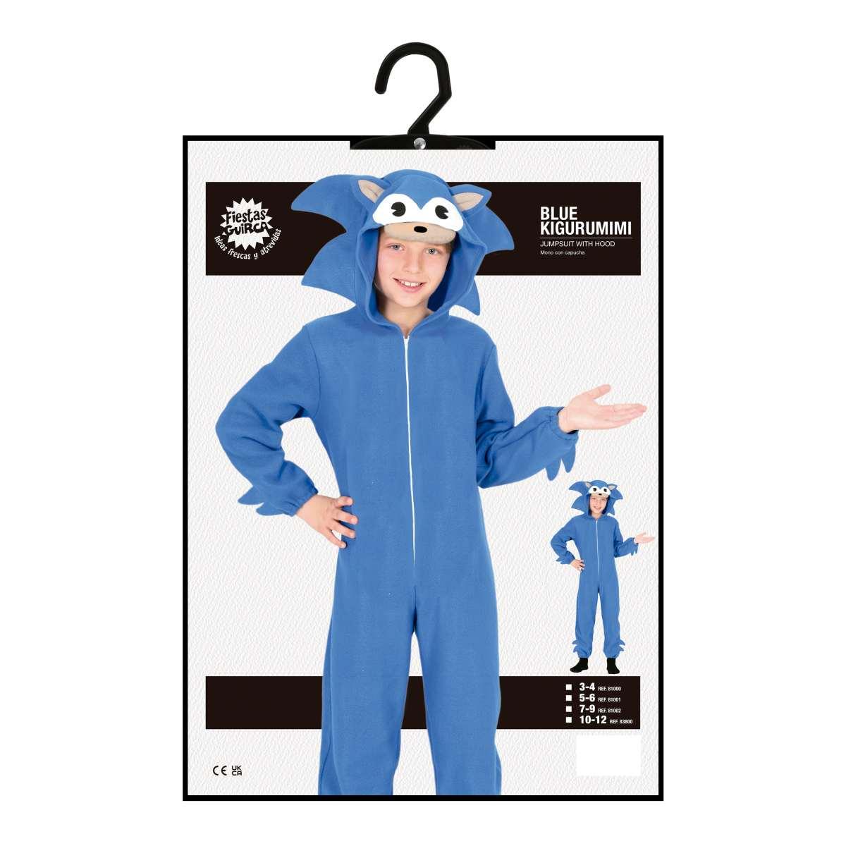 Costume Sonic Riccio Blu |Bambino TE_05600