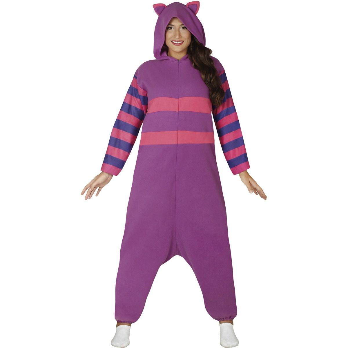 Costume Gatto Stragatto Viola Righe |Uomo L1_10129