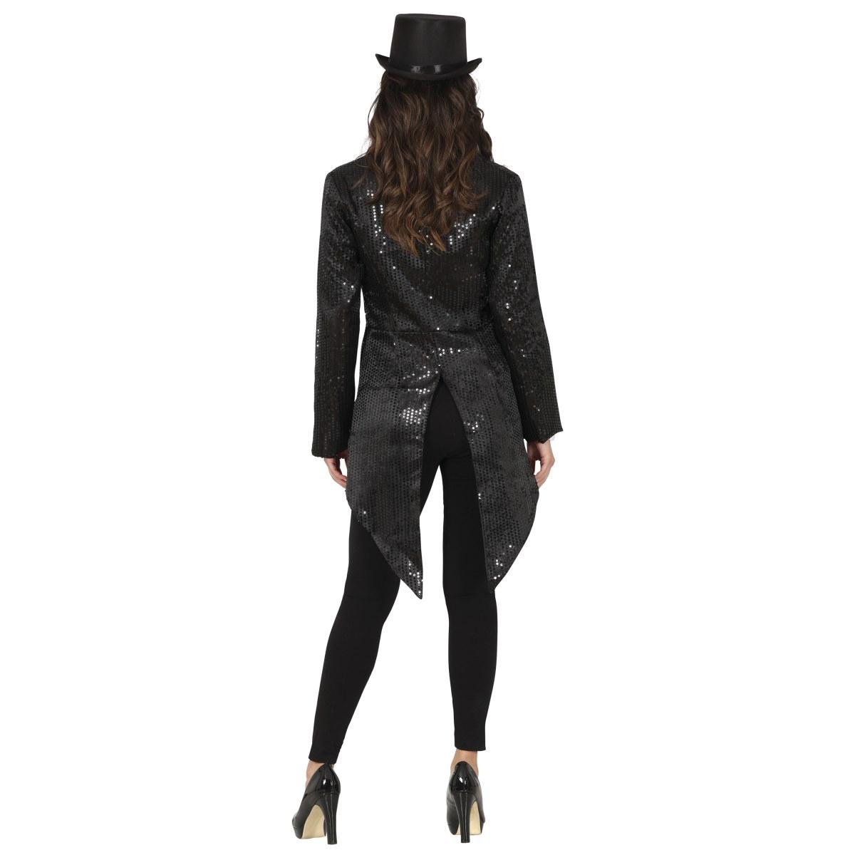 Costume Frac con Paillettes Nero |Donna D1_02091