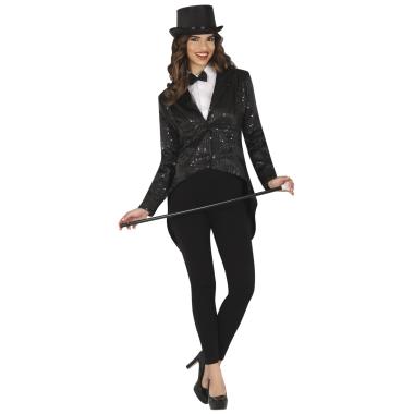 Costume Frac con Paillettes Nero |Donna D1_02091