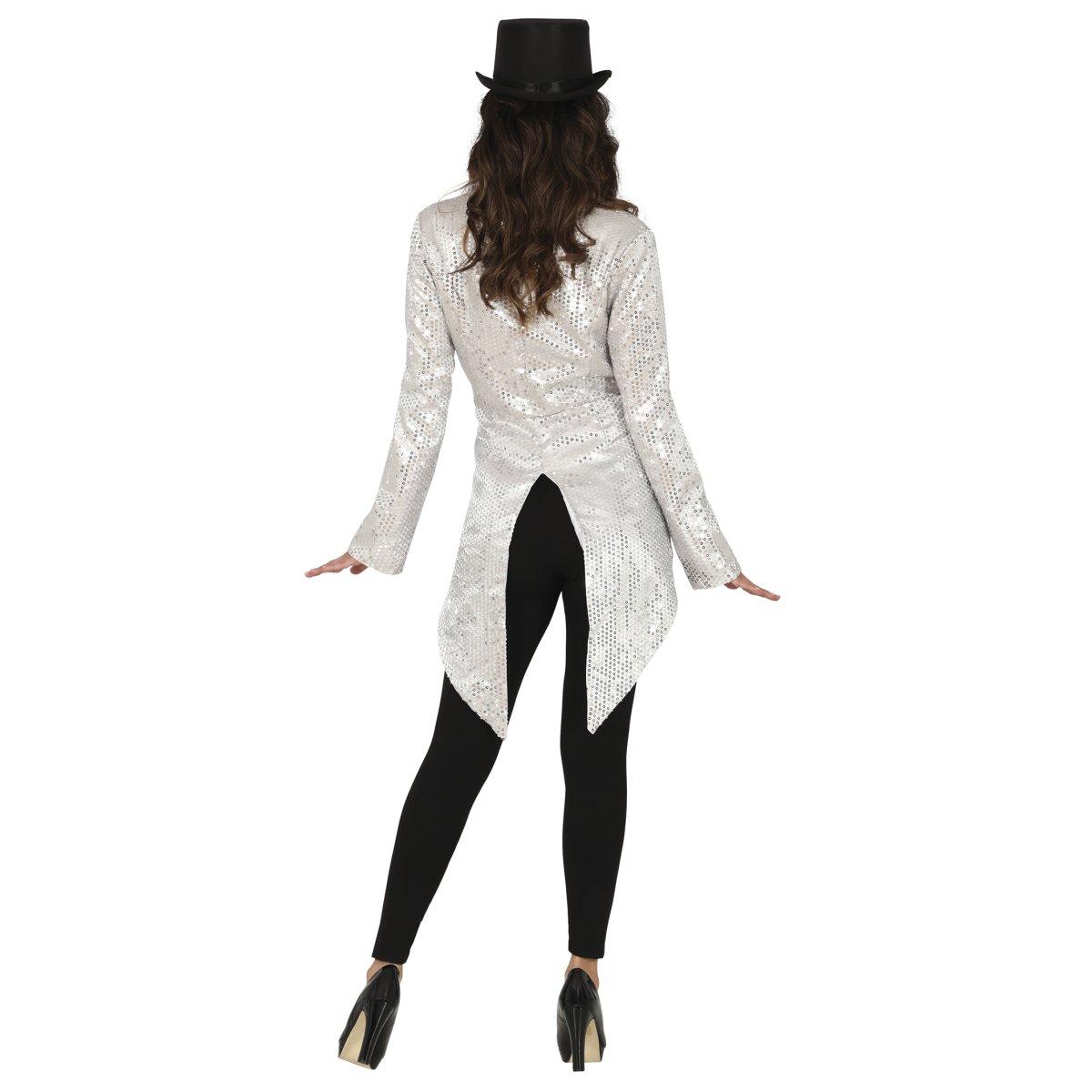 Costume Frac con Paillettes Argento |Donna_B4_00911