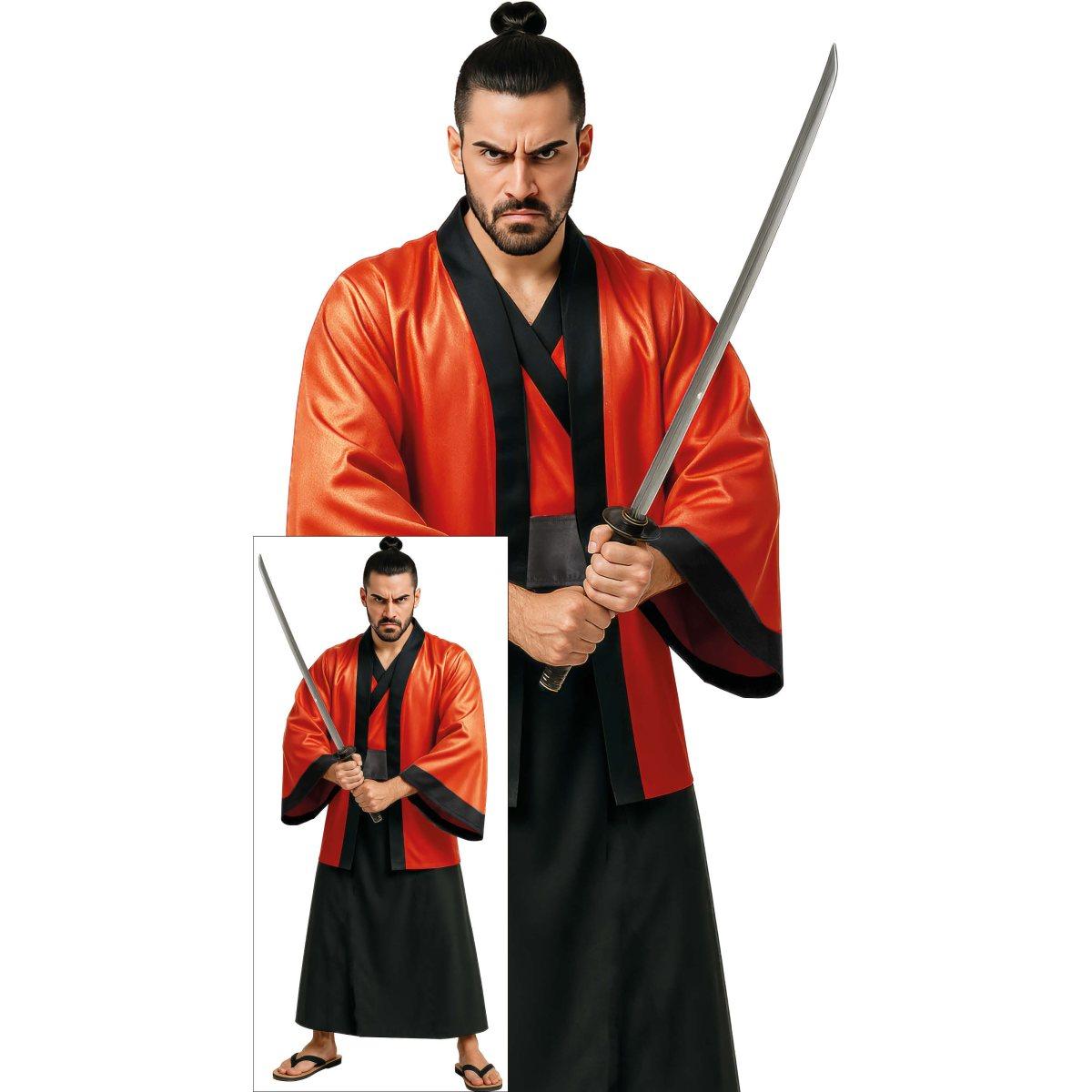 Costume Kimono Rosso Nero |Uomo