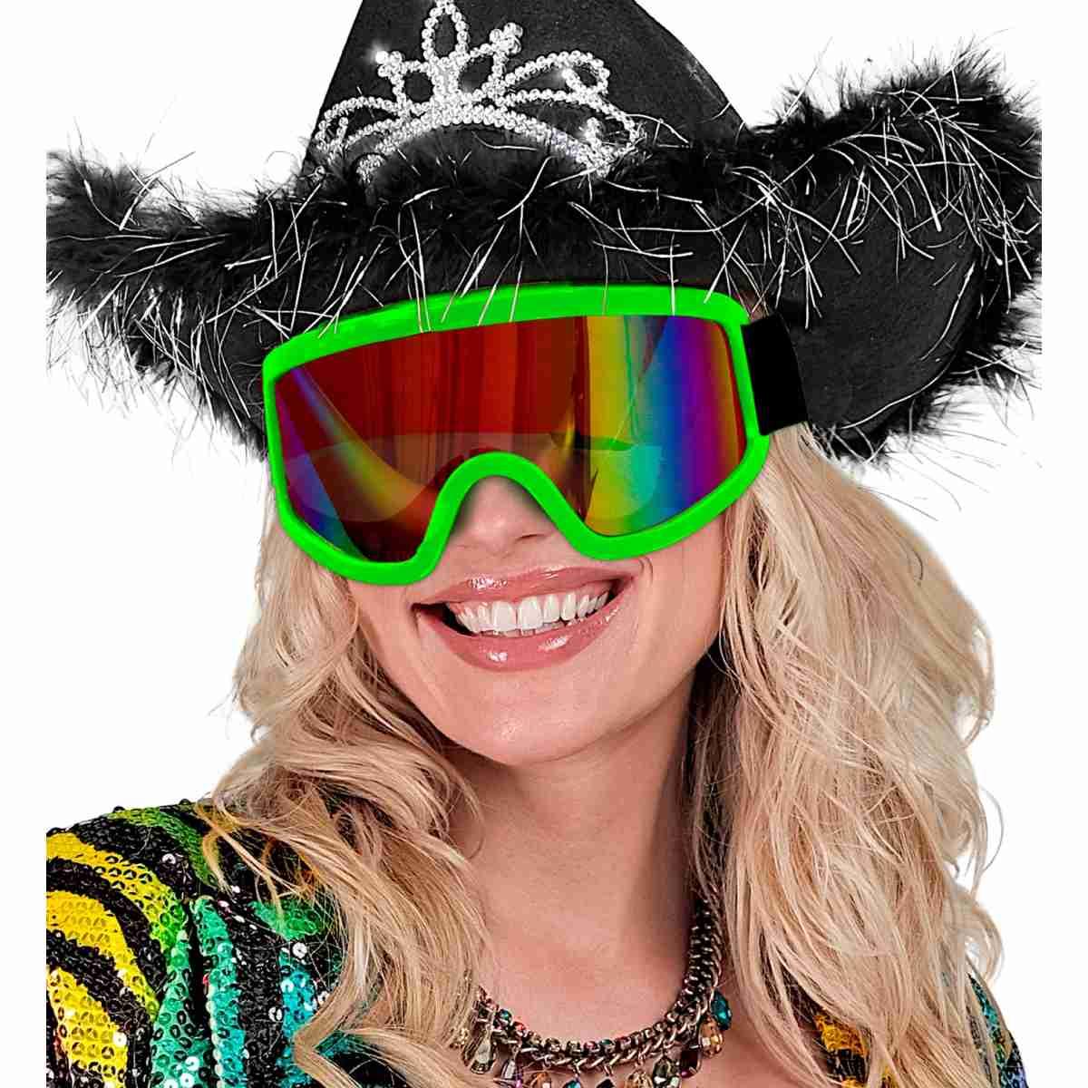 Occhiali da Sci Anni '80 Verde Fluo |_256