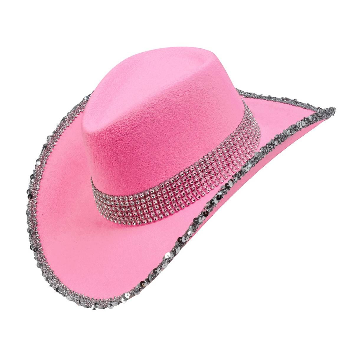 Cappello Cowboy Rosa con Strass |_669