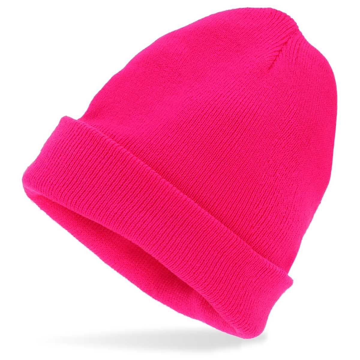 Cappello Berretto Rosa Fluo Lana |_455