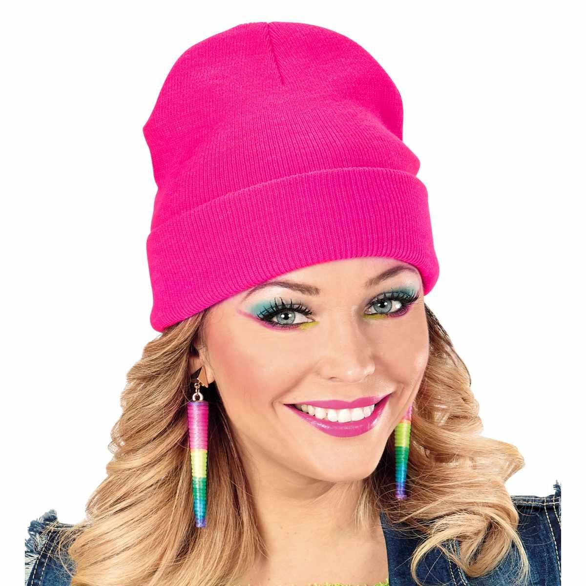 Cappello Berretto Rosa Fluo Lana |_455