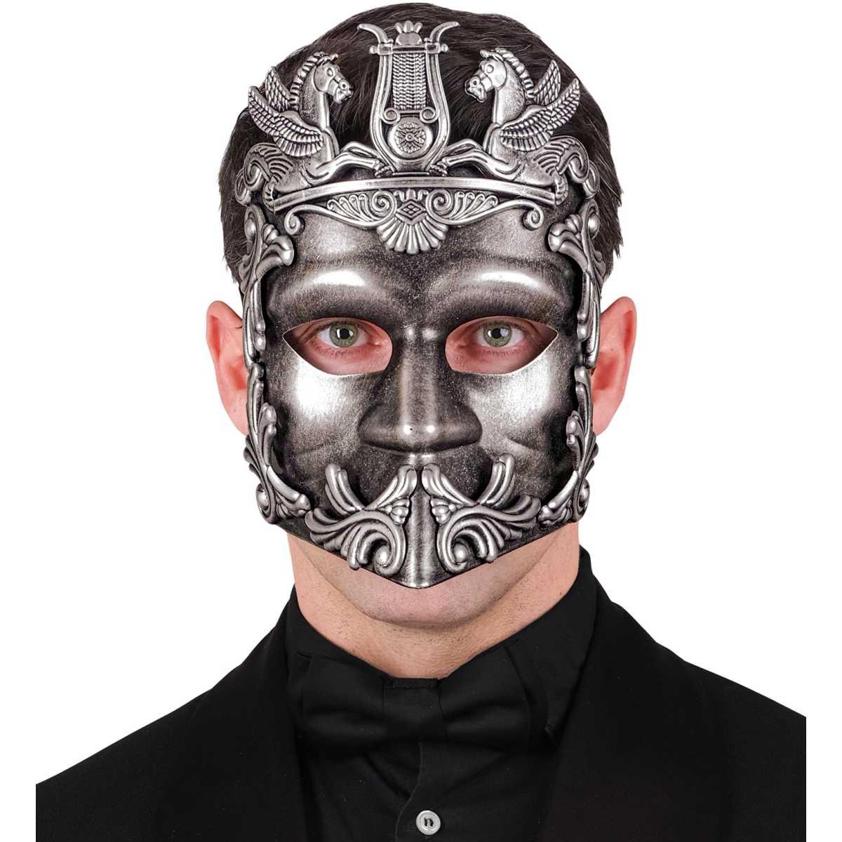 Maschera Viso PVC Greco Romana Argento |_194
