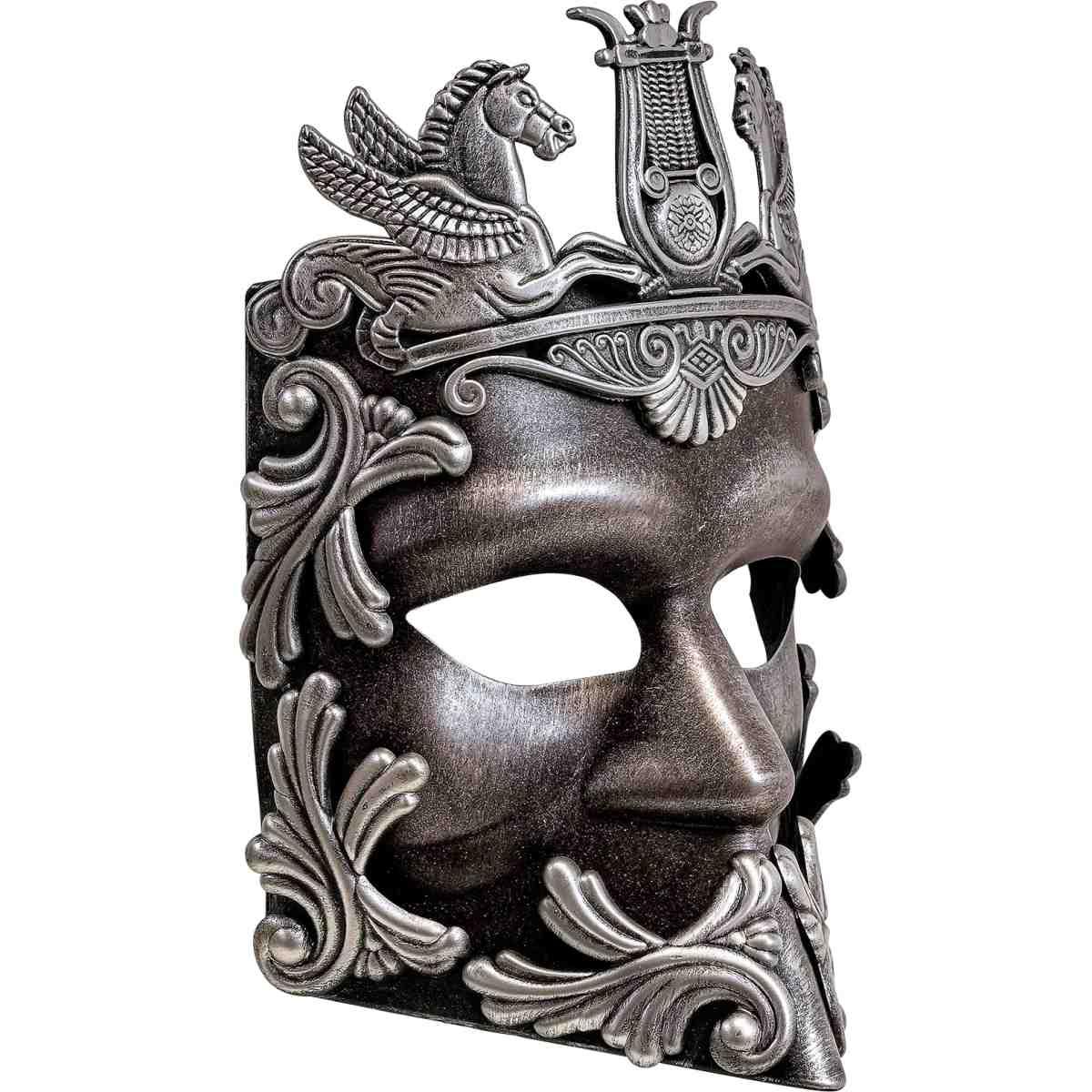 Maschera Viso PVC Greco Romana Argento |_194