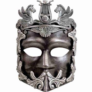 Maschera Viso PVC Greco Romana Argento |_194