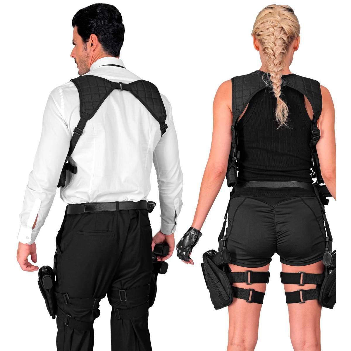 Cintura Fondina per Gamba Sinistra Tattica Nera |_046