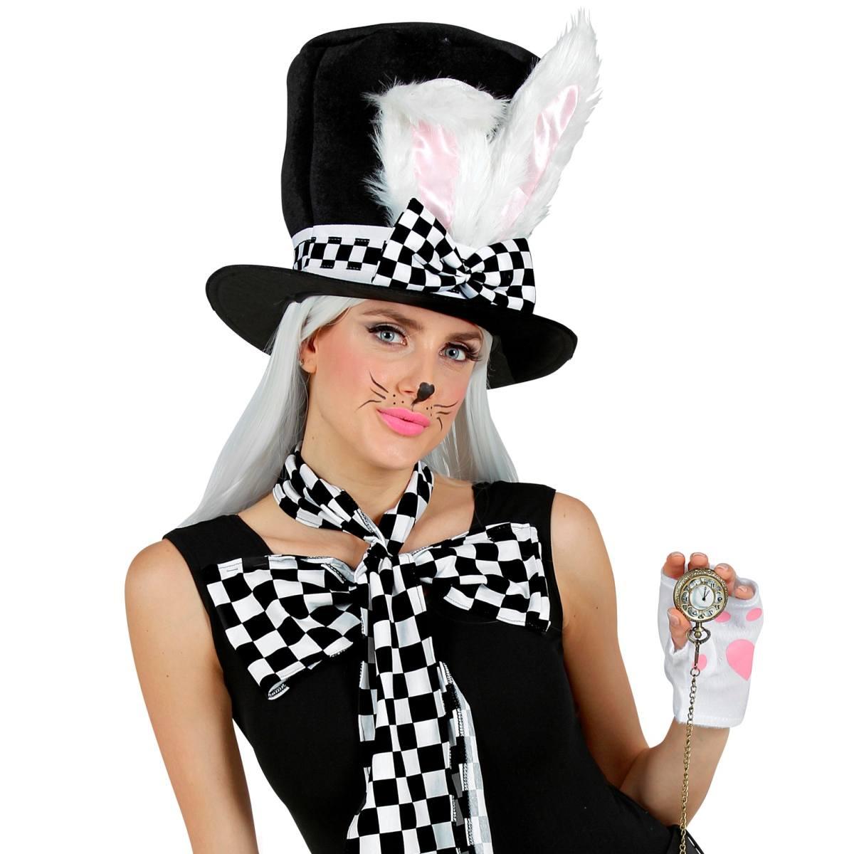 Cappello Cilindro Bianconiglio con Orecchie |_217